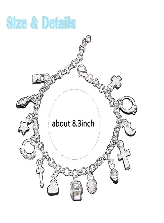 DkakoJew Women's bracelets, thirteen pendant bracelets for female teenagers, love charm chain bracelet fashion jewelry gifts. - Image 3